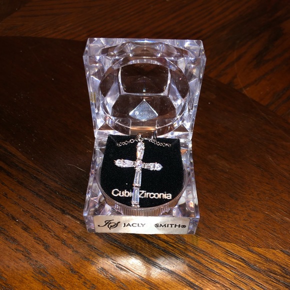 Cubic Zirconia Cross Pendant - Picture 1 of 6